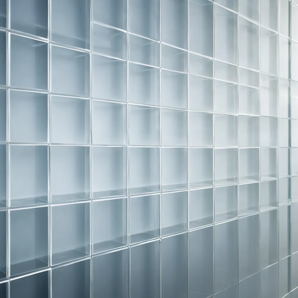 Abstract frosted glass slabs in a grid pattern representing utility-sector infrastructure