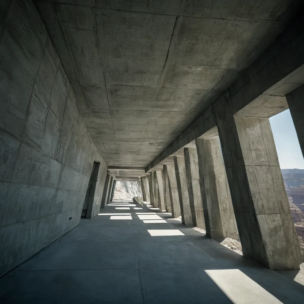 Concrete and glass structure protecting an inner core — visual metaphor for defensive portfolio assets.