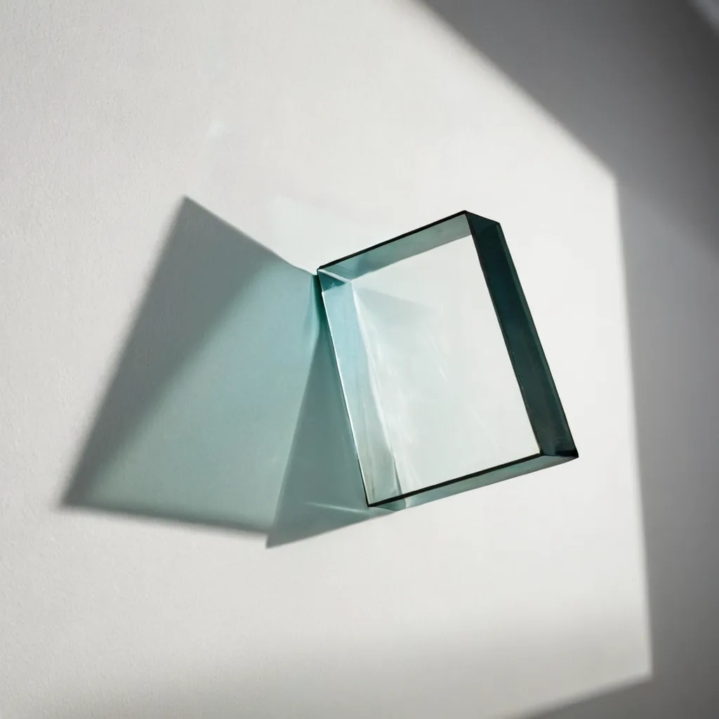 Glass prism refracting light, used as a visual metaphor for decomposing leveraged ETF returns into variance, financing, and tracking components.