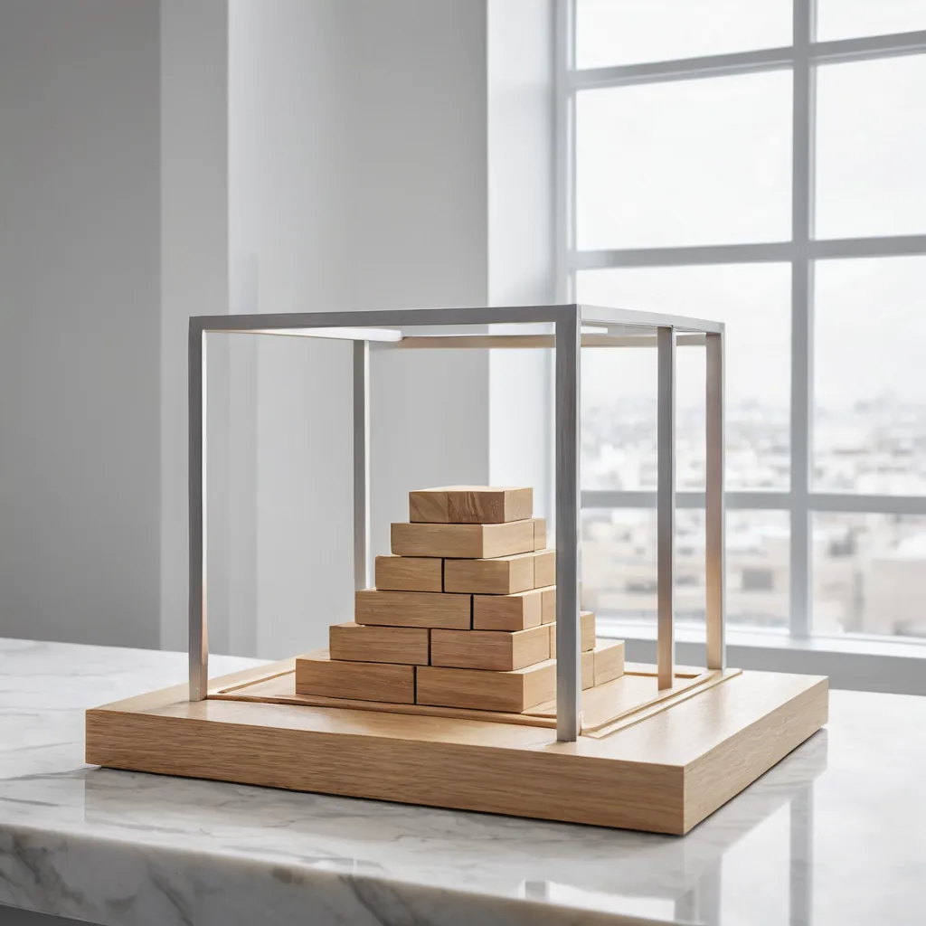 Minimalist architectural model representing long-horizon utility-sector ETF exposure